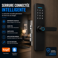 Serrure Connectée Intelligente WiFi avec Empreinte Digitale & Code